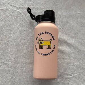 Life is Good Water Bottle pink